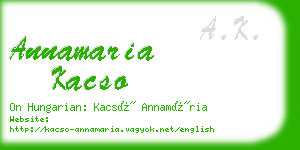 annamaria kacso business card